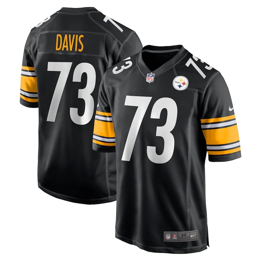 Men Pittsburgh Steelers #73 Carlos Davis Nike Black Game NFL Jersey->pittsburgh steelers->NFL Jersey